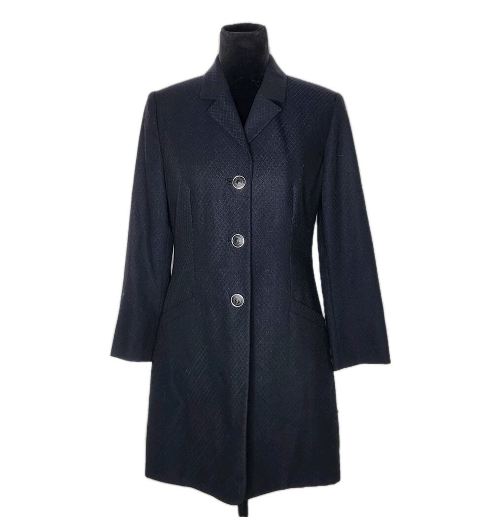 Versus Versace 100% Wool Jacquard Coat Medusa Button Blazer Jacket US 6 S Fit